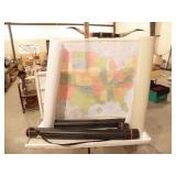 USA ANDWORLD MAP IN PLASTIC CONTAINERS