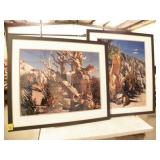 2 FRAMED LARGE TREE PICTURES, JOHN W. RANDELL