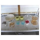 FENTON GLASS, HOBNAIL GLASS, LIPTON TEA CREAMERS