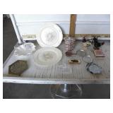 ROOSTER S &P SHAKER, SMALL BUTTER DISH, PLATES