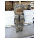 WOOD CARVED BEAR, 27" T