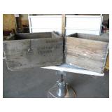 2 WOOD BOXES, WORL FAMOUS BEVERAGE