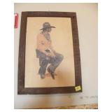 FRAMED COORS ADVERTISING COWBOY