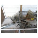 SEVERAL GREASE GUNS, METAL CRATE