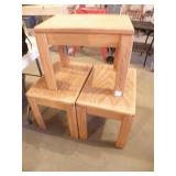 3 WOOD END TABLES, 20" T X 24" X 17"