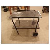 METAL 2 WHEELED ROLLING CART