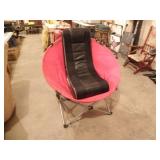FOLD UP GAMING CHAIR, RED LOUNGE CHAIR