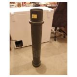 METAL MILITARY CYLINDER CONTAINER, W/ LID