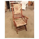 VINTAGE ROCKING CHAIR, 41" T X 21 1/2" W