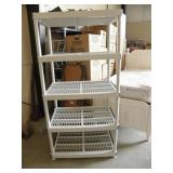 PLASTIC BREAK DOWN SHELF, 5 SHELVES