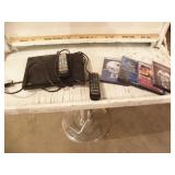 SAMSUNG BLUE-RAY PLAYER, REMOTE, DVDS