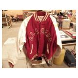 LEATHER ALABAMA COAT, XXL, RED ON THE SLEEVES