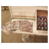 BASEBALL CARDS, 26 SHEETS, SOME DOUBLE SIDED