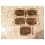5 ALME CONSTRUCTION BELT BUCKLES, CUT BANK, MT