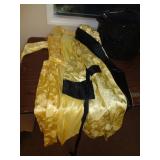 2 VINTAGE SATIN HOUSECOATS