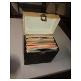 LOT OF 45RPM RECORDS IN CASE