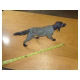 HOLLOW LOOKS COPPER OR COPPERPLATE DOG FIGURE