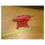 ALUMINUM WILD HOG (NUTCRACKER?) HAS NO. 1 ON BACK