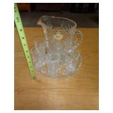 ANCHOR HOCKING PITCHER & GLASSES