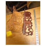 2 SMALL VINTAGE CORNER WALL SHELVES