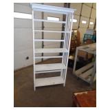 WHITE WOOD SHELF 63"T X 28" W X 11" D