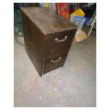 WOOD 2 DRAWER FILING CABINET