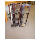 2 SMALL WOOD SHELVES
