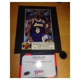 KOBE BRYANT SIGNED 8X10 W CERT