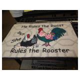 ROOSTER & HEN DOOR MAT 27X18