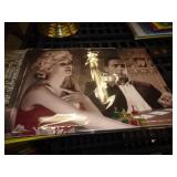 MARILYN & BOGART METAL SIGN 17X12