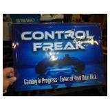 CONTROL FREAK METAL SIGN 17X12