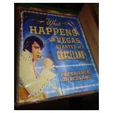 ELVIS METAL SIGN 17X12