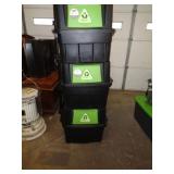 3 CONTAINER RECYCLABLE BINS