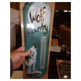 METAL THERMOMETER /  WOLF COUNTRY