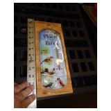 SMALLER METAL THERMOMETER / BIRDS