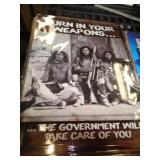 NATIVE AMERICAN METAL SIGN 17X12