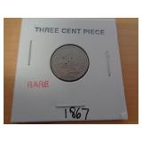 1867 THREE CENT PIECE