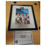 MANTLE / FORD / MARTIN 8X10 FRAMED W CERT