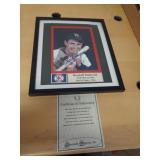 WILLIAMS 8X10 FRAMED W CERT