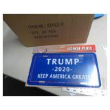 24 PACK OF METAL TRUMP LICENSE PLATES