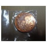 1 OZ COPPER ROUND -  PANDAS