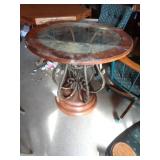 GLASS TOP TABLE 30" T