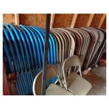 APPROX 52 METAL CHAIRS AND CART