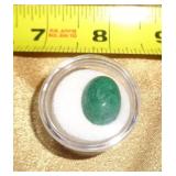 BRAZILIAN EMERALD OVAL CABOCHON 13.9 CT BRAZILIAN EMERALD OVAL CABOCHON 13.9 CT