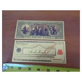 2 - TRUMP FAMILY NOVELTY PLASTIC BILLS 2 - TRUMP FAMILY NOVELTY PLASTIC BILLS