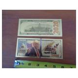 2 - TRUMP 2020 NOVELTY PLASTIC BILLS 2 - TRUMP 2020 NOVELTY PLASTIC BILLS