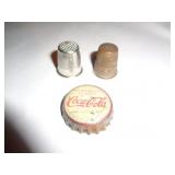 PRUDENTIAL LIFE ADV THIMBLE, COKE CAP & ETC PRUDENTIAL LIFE ADV THIMBLE, COKE CAP & ETC