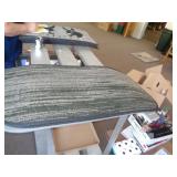 17 X 35 HALF ROUND RUG / BLACK & GRAY 17 X 35 HALF ROUND RUG / BLACK & GRAY