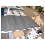 17 X 35 HALF ROUND RUG / BLACK & GRAY 17 X 35 HALF ROUND RUG / BLACK & GRAY