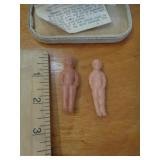 2 - ANTIQUE CLAY DOLLS / 1 MARKED GERMANY